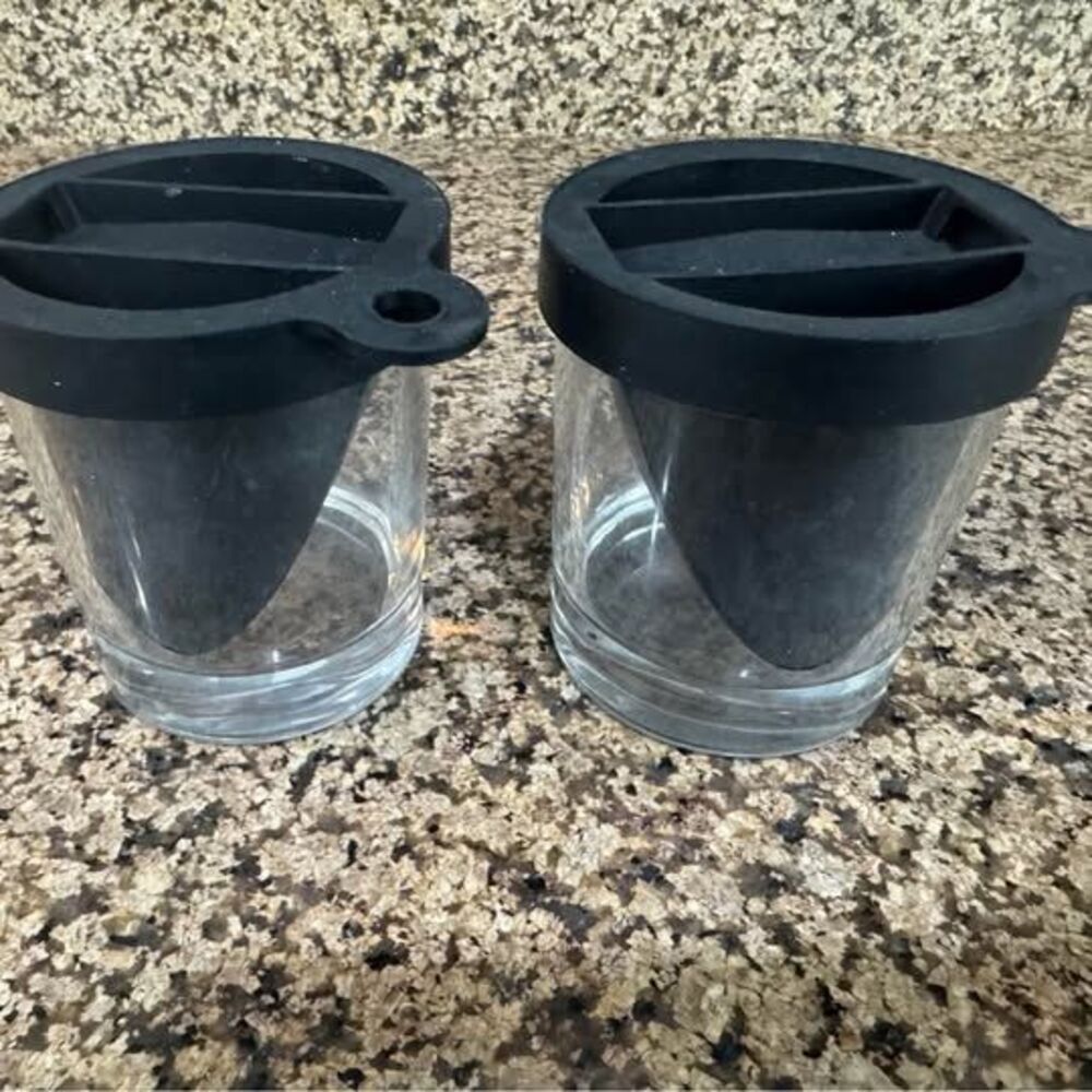 Whiskey glass with built in ice mold